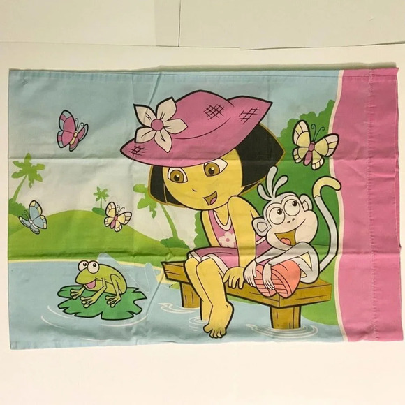 Dora The Explorer  Pillow Case Standard Size 20" x 30" 1 Piece Pillowcase - Picture 1 of 12